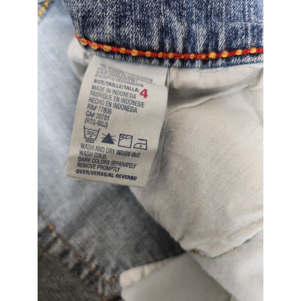 Tommy Hilfiger Denim Mini Skirt Size 4 Y2K Stitched Pocket Medium Wash - Picture 4 of 9